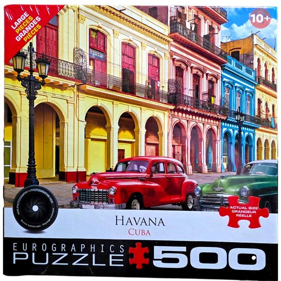 Havana Cuba 500 Piece Jigsaw Puzzle 19"x26" Eurographics Strong High Quality - Picture 1 of 3